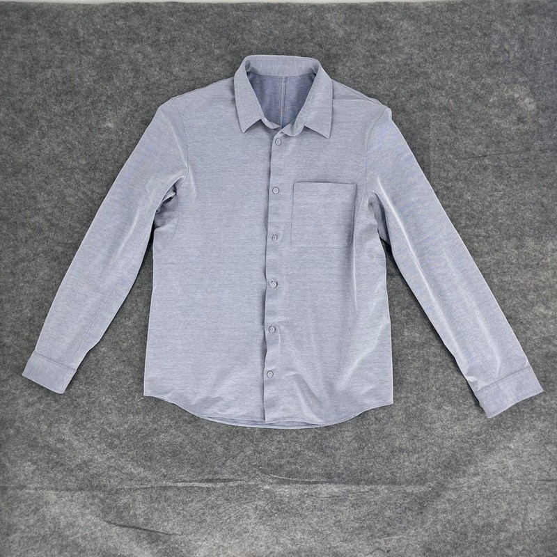 Lululemon Commission Long Sleeve Button Down *Qwick Oxford Blue Small gallery