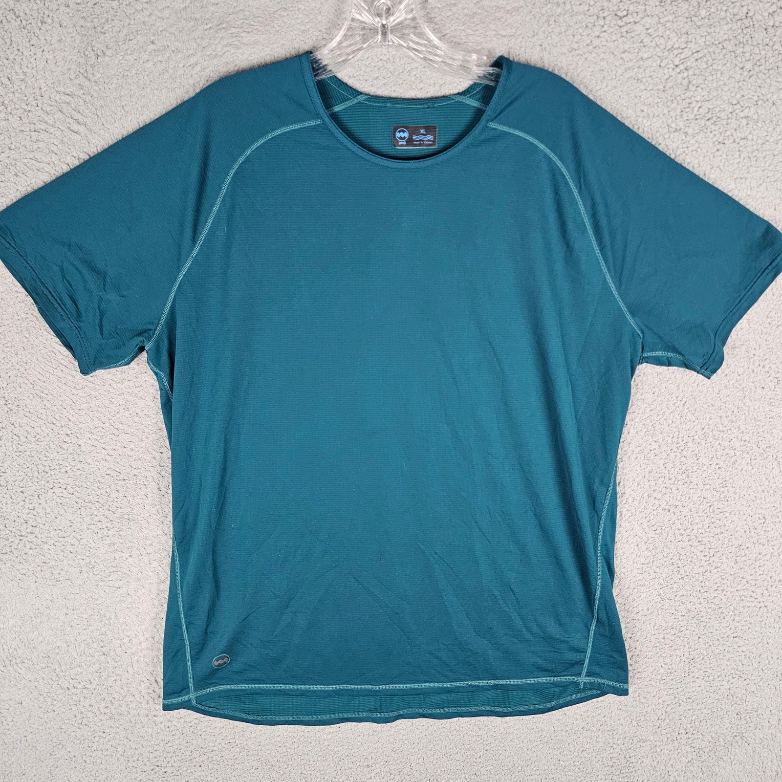 Janji T-Shirt Mens XL Teal Run Everywhere Performance Helio Tech Running Top gallery