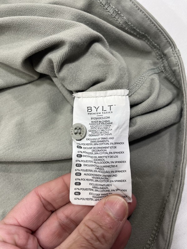 BYLT Premium Basics Men's Drop-Cut S/S Light Storm Grey Size Medium gallery