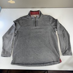 Carbon 2 Cobalt 1/4 Zip Shirt Mens Large L Gray Long Sleeve Henley Pullover