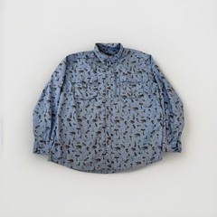 Fly Fishing Shirt Mens XL Blue Long Sleeve Fly Lure Print Vented Guide Gear