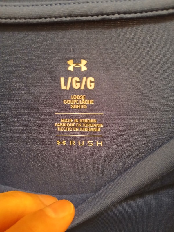 Under Armour Rush Loosegrear Performance Training Long Sleeve Blue Tee L NWT gallery