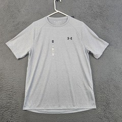 Under Armour Shirt Mens Medium Gray Tech 2.0 SS Tee Athletic Workout Training