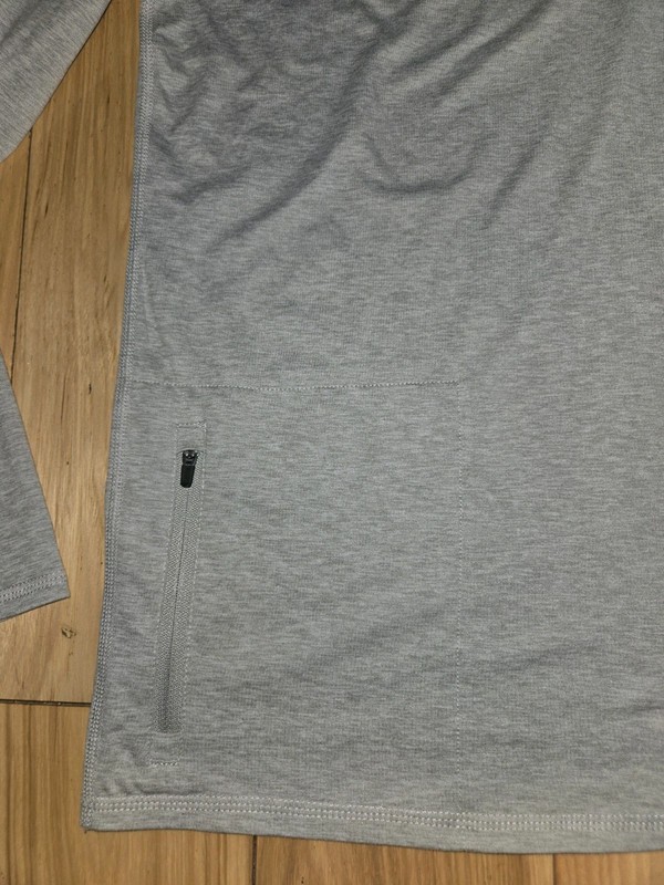 Vuori Ease Performance Half Zip Shirt LARGE Gray Lightweight Pocket V221 Men's gallery