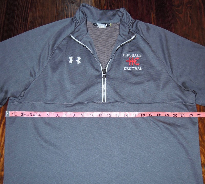 Under Armour Pullover Hinsdale Central Sports Gray 1/4 Zip Illinois Size Large gallery