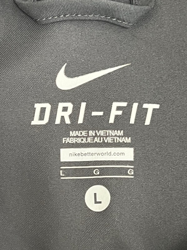 Nike Dri-FIT Men’s Large Full Zip Windbreaker Jacket Gray White Running Athletic gallery