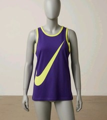 Nike Swoosh Tank Top Men’s S Purple Neon Yellow Athletic Workout Gym Shirt