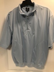 Pebble Beach Men’s Medium Pullover Shirt 1/4 Zip Short Sleeve Elastic Waist