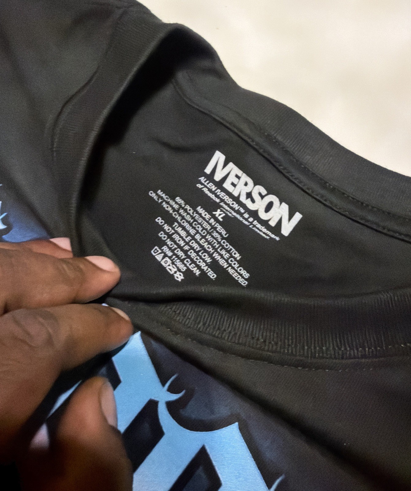 ALLEN IVERSON REEBOK DOUBLE SIDED ZUMIEZ SOLD OUT Black T-Shirt Size XL NEW gallery