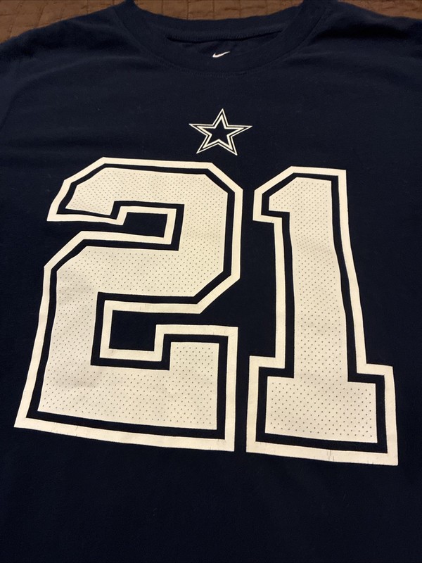 Youth Teen Ezekiel Elliot # 21 Crew Neck T Shirt XL Tagless Dallas Cowboy DRIFIT gallery