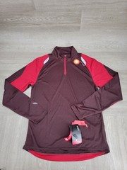 NWT Saucony EPIC 1/4 Zip Running Pullover Men’s M Brown Red Performance
