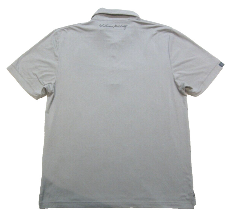 William Murray Golf Gray Argyle Print Polo T-Shirt Size Large EUC gallery