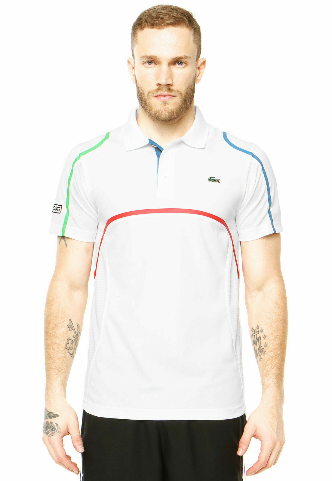 NWT Lacoste Sports Men's Ultra Dry Polys Polo with ribbed collar, Sizes 2-8 gallery