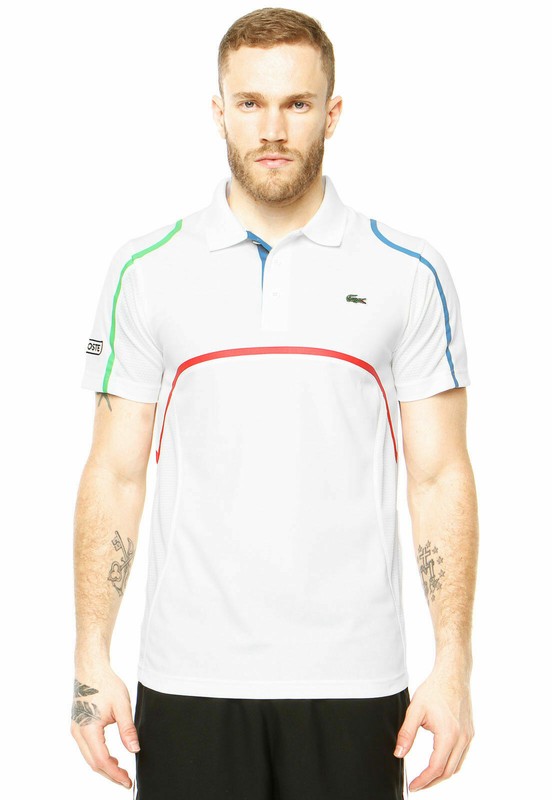 NWT Lacoste Sports Men's Ultra Dry Polys Polo with ribbed collar, Sizes 2-8 gallery
