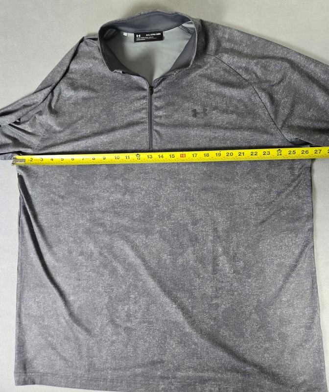 Under Armour Pullover Mens 2XL Gray Quarter Zip Loose Athletic Training Shirt gallery