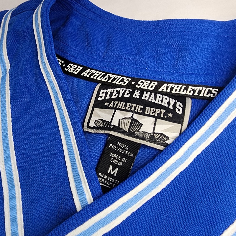 Vtg STEVE & BARRY'S Blue Spellout "STONERS" Baseball Jersey Size Medium - NWOT gallery