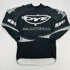 Dye Paintball Jersey Mens Large Black Long Sleeve Raglan Graphic Shirt Athletic