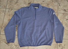 Donald Ross Men’s Performance Pullover Golf Sweater Sz XL Blue Striped Pockets