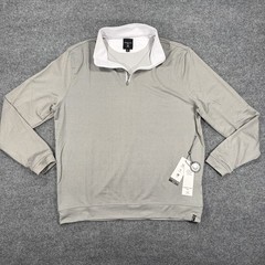 Kenneth Cole Golf 1/4 Zip Pullover Mens L Grey Gray Stretch Wicking Performance