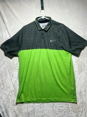 Nike Mens Tour Performance Golf Outdoor Golfer Rugby Polo Shirt Size L Neon