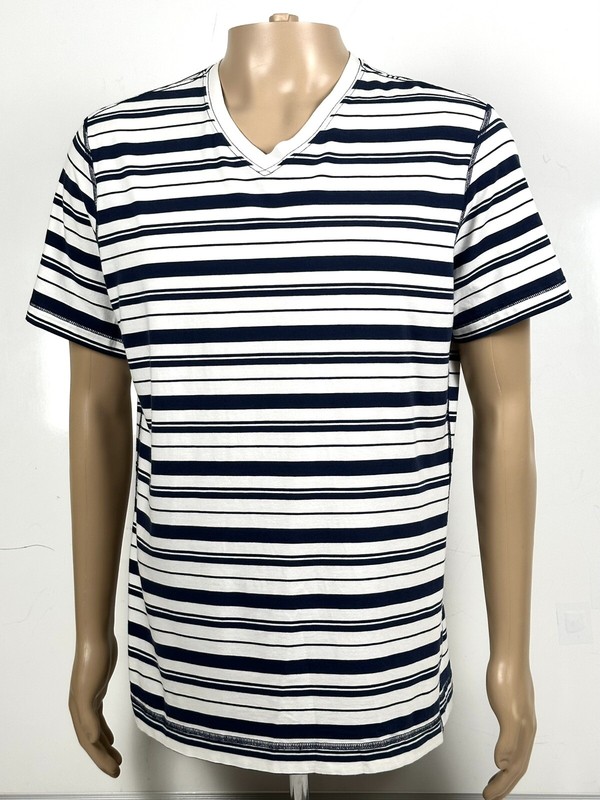 Lululemon Vent Tech Mens Size LARGE White striped Short Sleeve T shirt PERU MADE gallery
