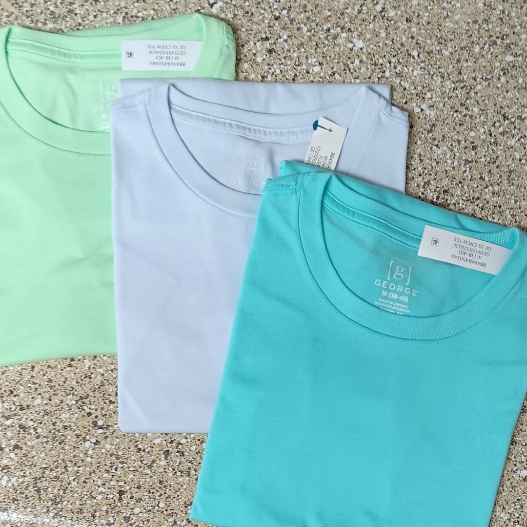 (3) NEW "George" T-SHIRTS MEN'S MEDIUM No Cats, No Dogs, Smoke Free gallery