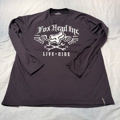 Fox Czech Republic Vintage 11 Ride Long Sleeve Racing Jersey Black Size XL