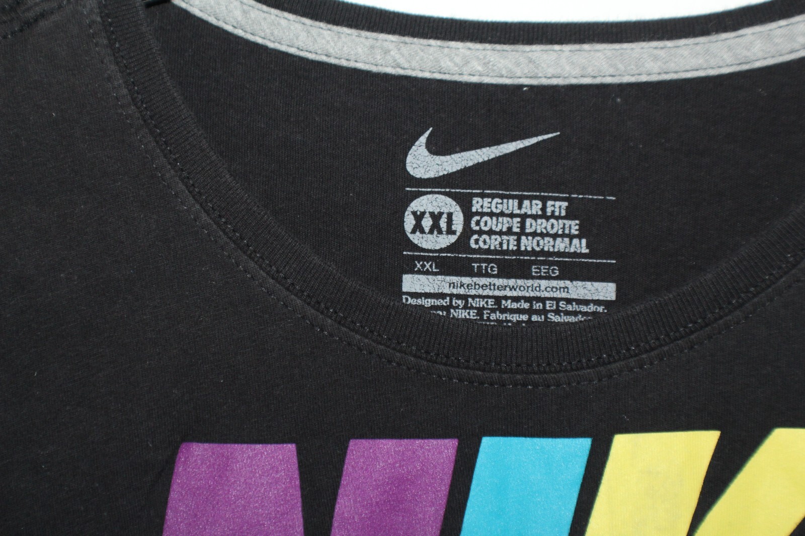 NIKE Men's Colorful Logo Regular-FIT Short Sleeve T-Shirt - XXL Triple Logo gallery