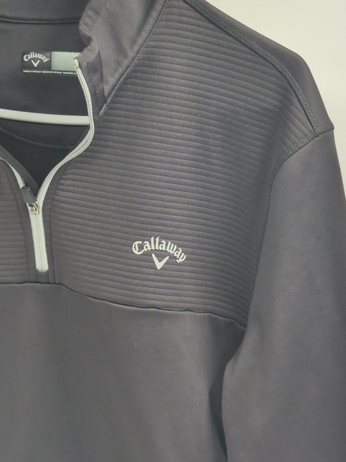 CALLOWAY Golf Stretch Performance Quilted 1/4 Zip Pullover Mens Size L Black gallery