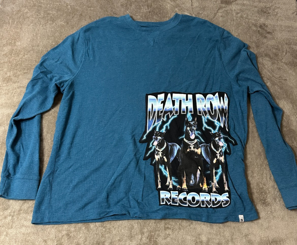 Death Row Records Custom Men's Thermal Shirt Size XXL by Velvet Familiar