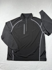 FootJoy FJ Pullover Mens XL 1/4 Zip Performance Golf Stretch Poly Black
