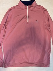 Rhoback Q Zip Performance Medium Men’s Pink Blue Collar