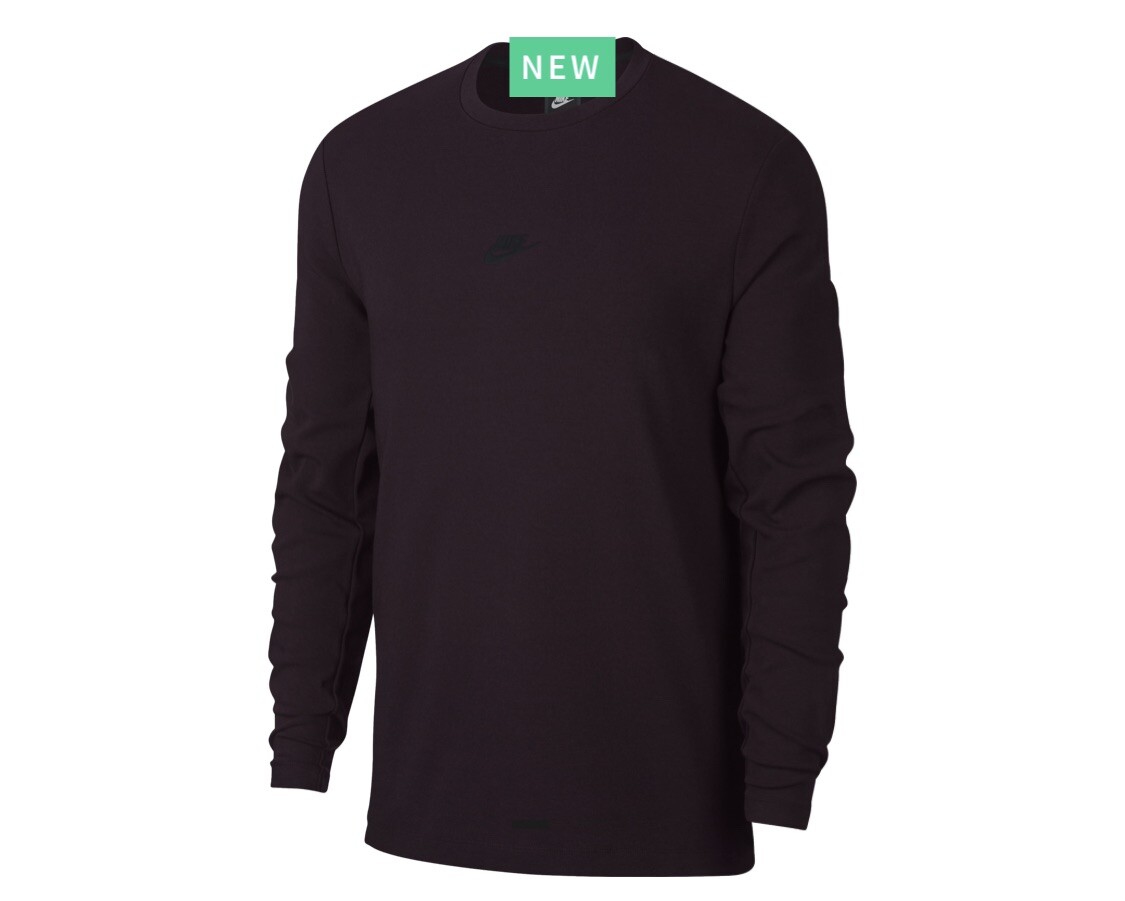 NEW Nike Sportswear Tech Pack Crew Long Sleeve Maroon AA3782 659 gallery