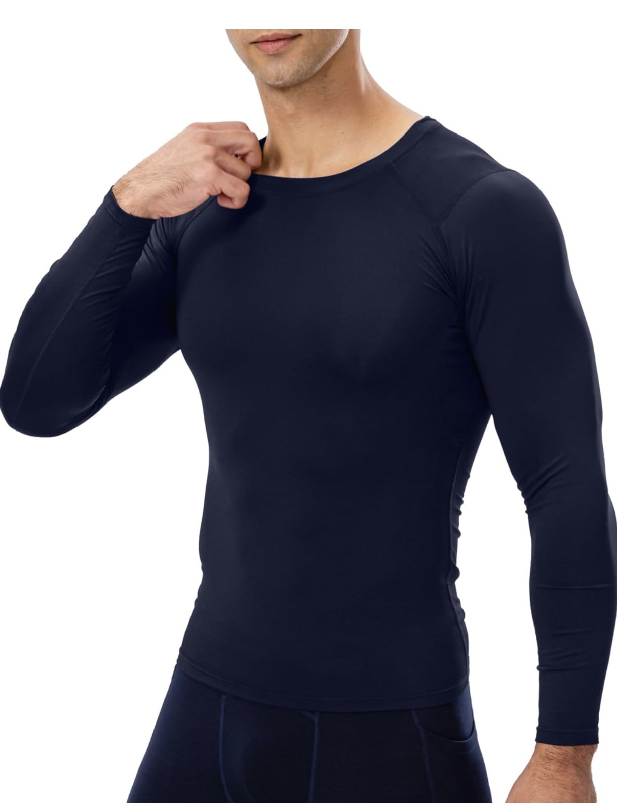 SPVISE Men's Compression Shirt Long Sleeve Athletic Workout T-Shirt SIZE XL gallery