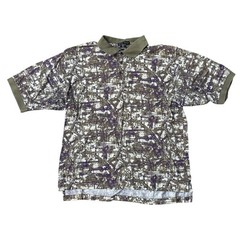 Vintage 80s Nike Golf Polo Shirt Mens L Geometric Abstract Print Preppy Rare