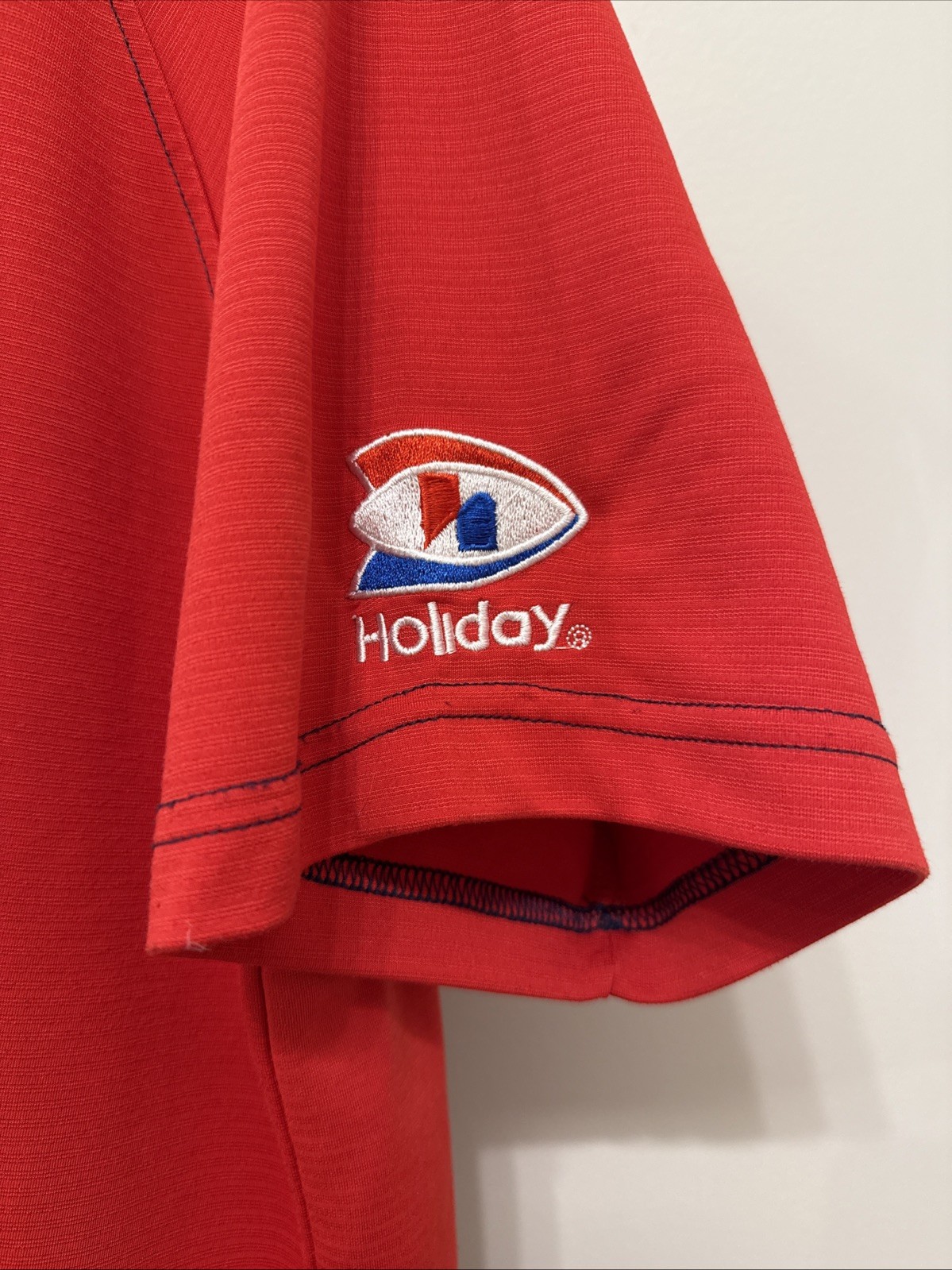 Holiday Gas Station Red Mens Large Short Sleeve Button Shirt Dri-fit gallery