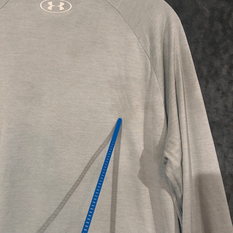 Under Armour Mens Tech 1/2 Zip Pullover Light Gray Heather Long Sleeve Large gallery