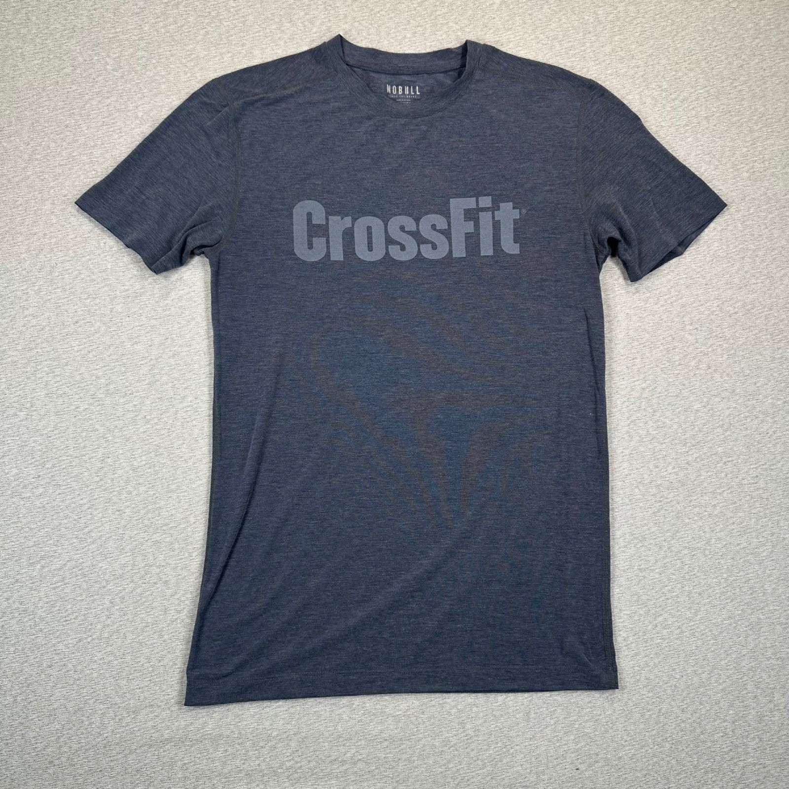 NOBULL CrossFit Shirt Mens Small Heather Navy Blue Short Sleeve Training Tee gallery