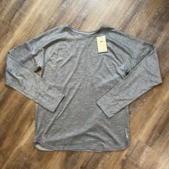 Nike Yoga Long Sleeve Top Sz Medium Mens Grey Dri Fit Thumbholes