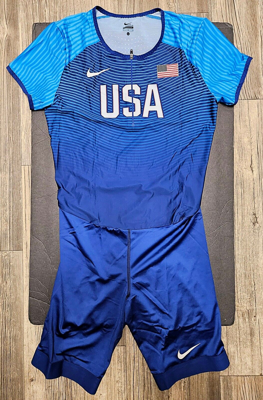 Nike Pro Elite USA Olympics Track Field Singlet Speed Suit Mens Large 898154-xxx gallery