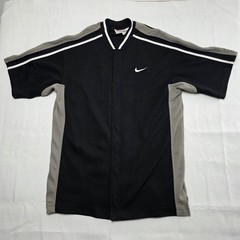 Nike Basketball Black/Grey Button Warm Up Shirt Men’s XL Spurs Colorway Vintage