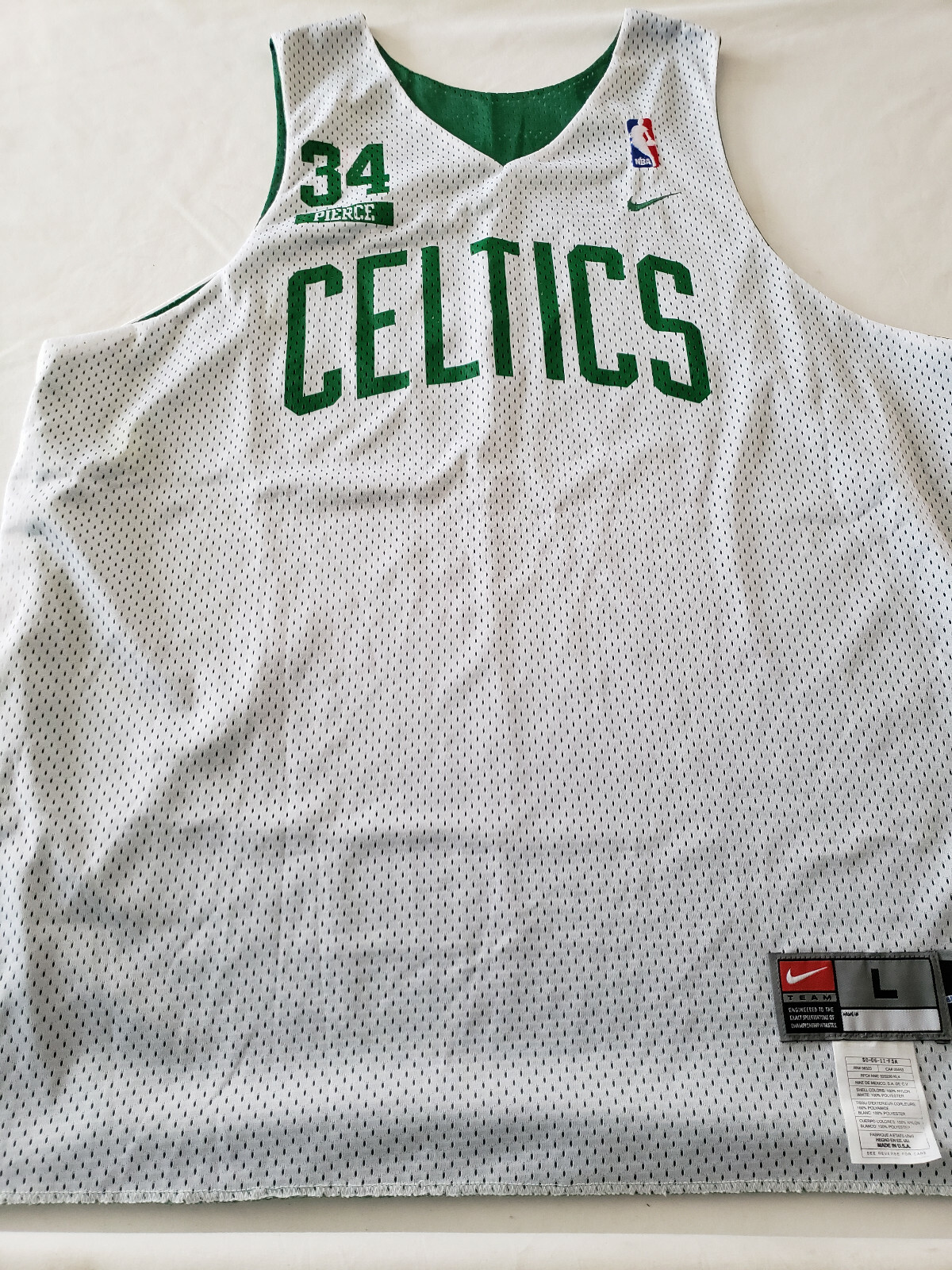 BOSTON CELTICS VINTAGE RARE PAUL PIERCE NIKE JERSEY BASKETBALL LARGE L gallery