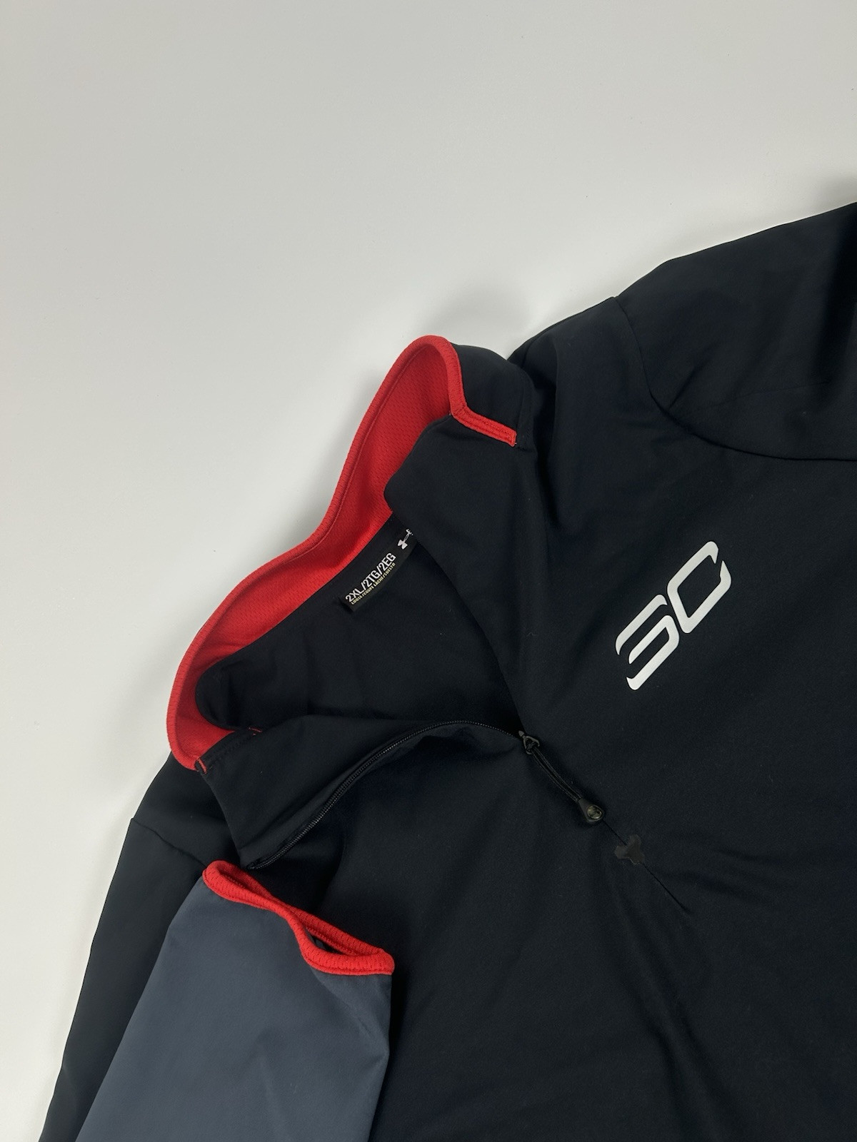 Under Armour Men’s SZ XXL Steph Curry Red And Black 1/4 Zip Pullover NBA gallery