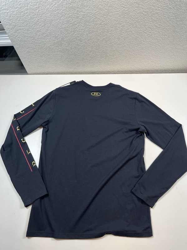 Black Under Armour Project Rock Respect Long Sleeve Shirt Men's M Medium gallery