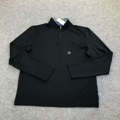 Nautica Pullover Mens Medium Black NAVTECH Long Sleeve 1/4 Zip Performance Top