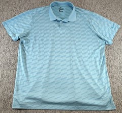 Nike Golf Dri-FIT Vapor Wing Jacquard Golf Polo Shirt Mens Size XL CI9780 Blue