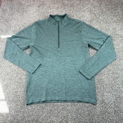 Lululemon Metal Vent Tech 1/2 Zip 2.0 Green Heathered Pullover Mens M Running