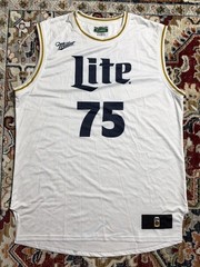 Miller Lite Beer Basketball Jersey #75 Miller Time Men’s XL Retro White Party