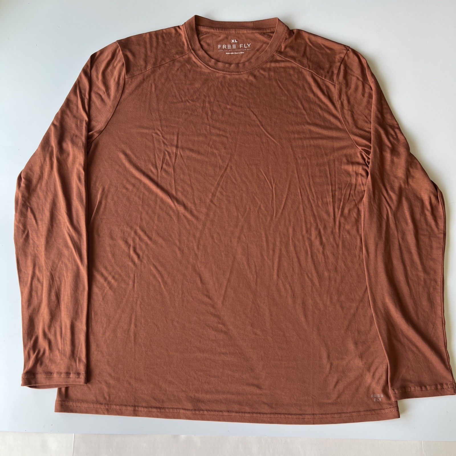Free Fly Shirt Men's XL Rust Long Sleeve Bamboo Performance Lightweight Wicking gallery