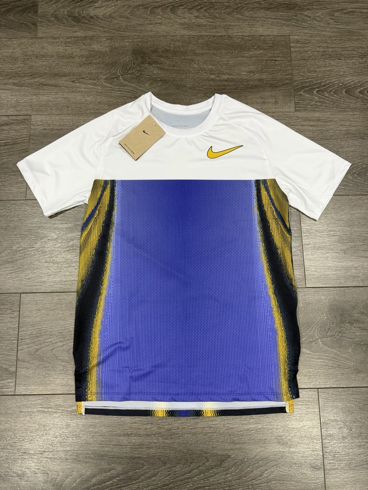 Men Nike 2025 Pro Elite Track & Field T-Shirt White Purple RARE FZ6886-731 Sz M